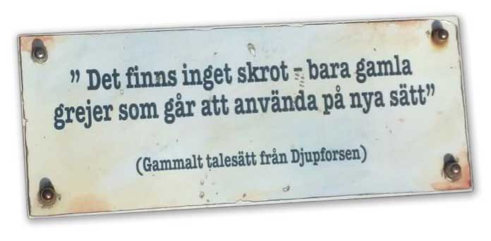 Skylt, inget skrot